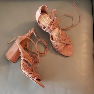 NINE WEST ANKLE TIE HEELS